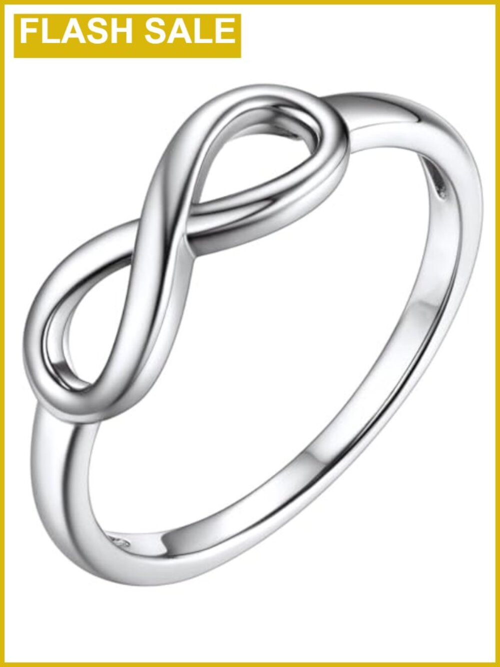 Sterling Silver Wedding Band Ring for Women Infinity Stackable Size 6